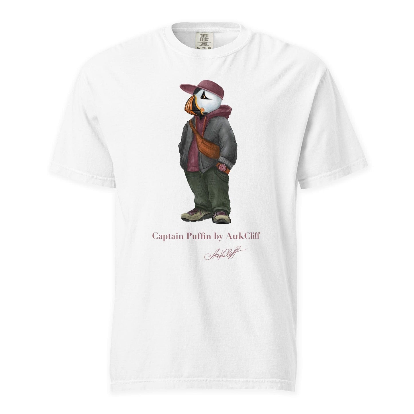 AukCliff Captain Puffin T-shirt White / S Captain Puffin™ “Streetwear Scout” Comfort Colors T-Shirt
