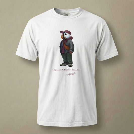 AukCliff Captain Puffin T-shirt White / S Captain Puffin™ “Streetwear Scout” Comfort Colors T-Shirt