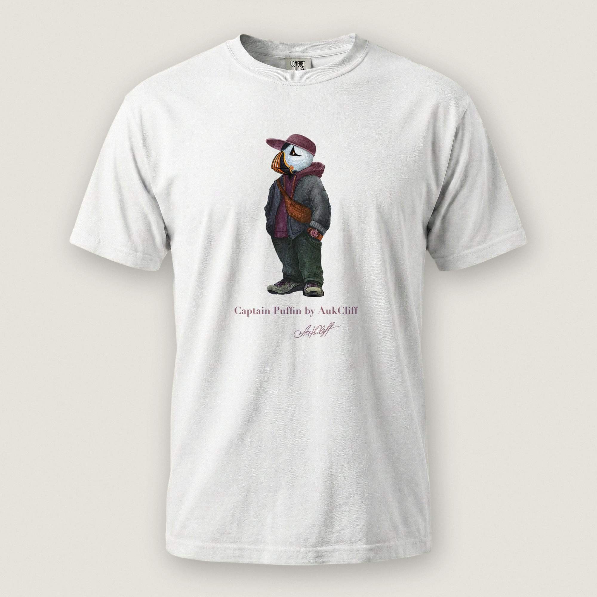 AukCliff Captain Puffin T-shirt White / S Captain Puffin™ “Streetwear Scout” Comfort Colors T-Shirt
