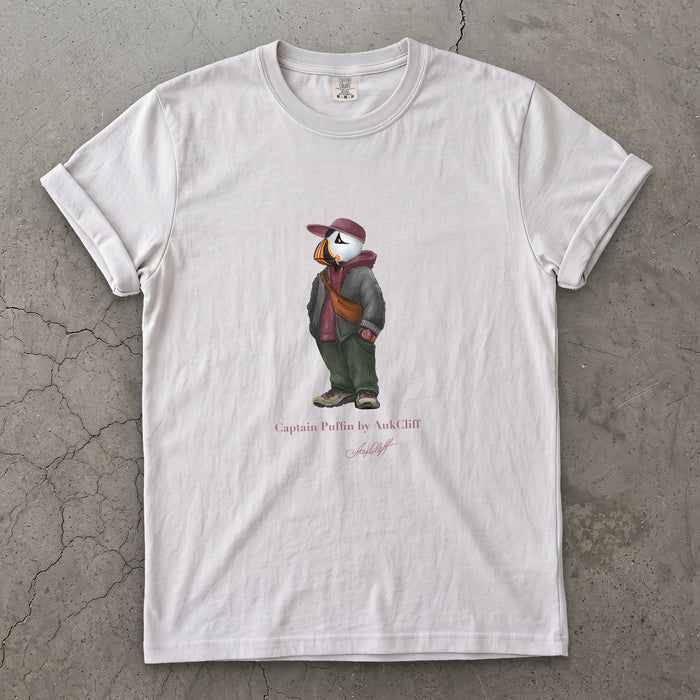 AukCliff Captain Puffin T-shirt White / S Captain Puffin™ “Streetwear Scout” Comfort Colors T-Shirt