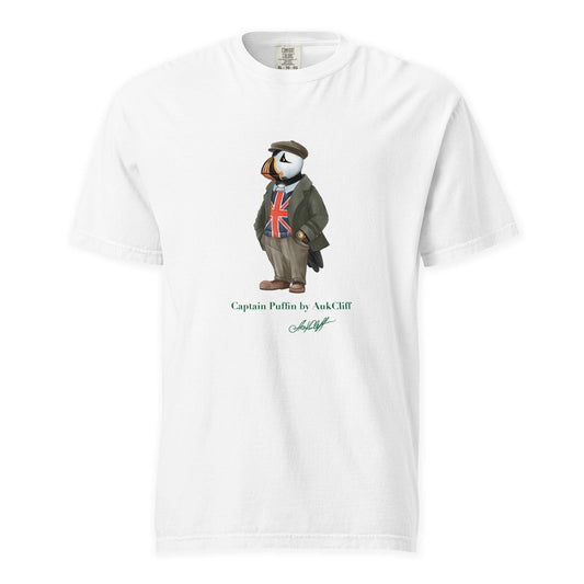 AukCliff Captain Puffin T-shirt White / S Captain Puffin™ “The British Explorer” Comfort Colors T-Shirt