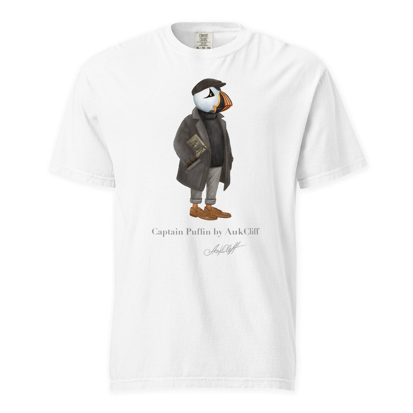 AukCliff Captain Puffin T-shirt White / S Captain Puffin™ “The Curator” Comfort Colors T-Shirt