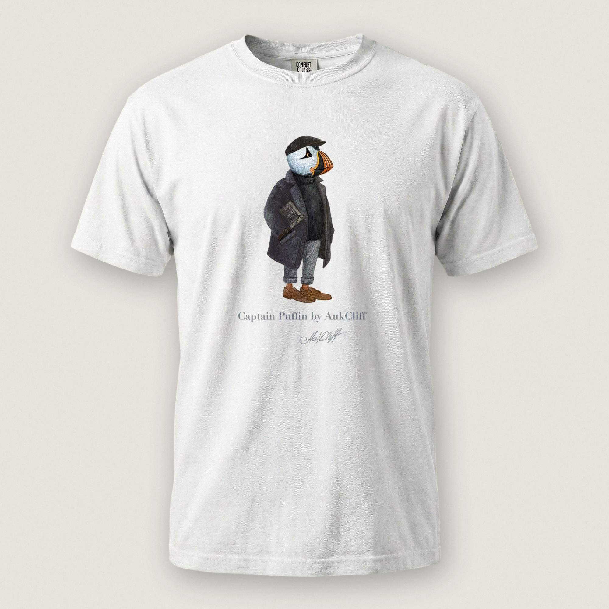 AukCliff Captain Puffin T-shirt White / S Captain Puffin™ “The Curator” Comfort Colors T-Shirt