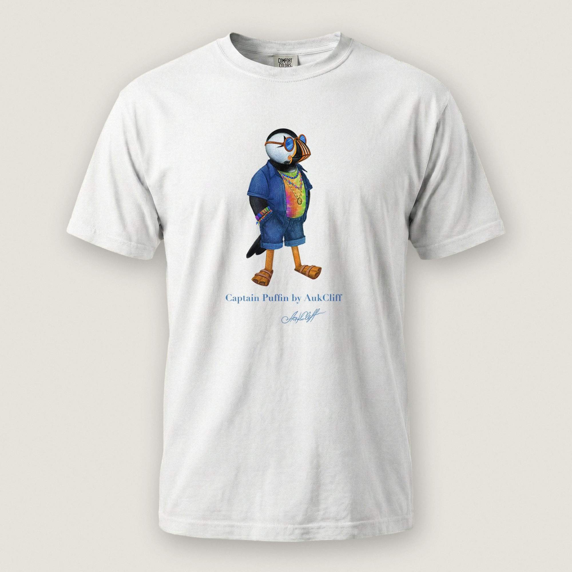AukCliff Captain Puffin T-shirt White / S Captain Puffin™ “The Festival Wanderer” Comfort Colors T-Shirt