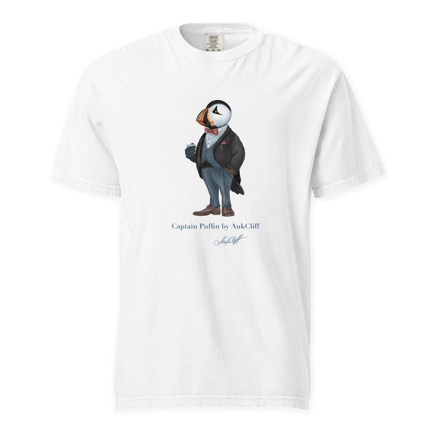AukCliff Captain Puffin T-shirt White / S Captain Puffin™ “The Gentleman Adventurer” Comfort Colors T-Shirt