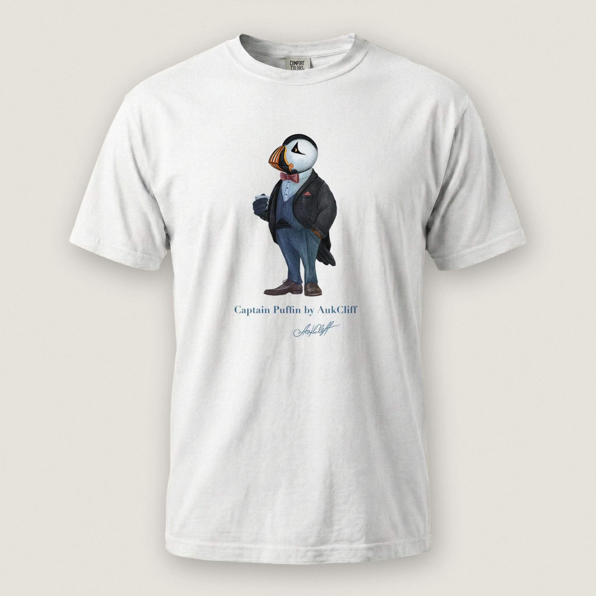 AukCliff Captain Puffin T-shirt White / S Captain Puffin™ “The Gentleman Adventurer” Comfort Colors T-Shirt