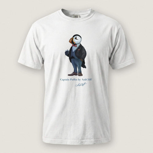 AukCliff Captain Puffin T-shirt White / S Captain Puffin™ “The Gentleman Adventurer” Comfort Colors T-Shirt