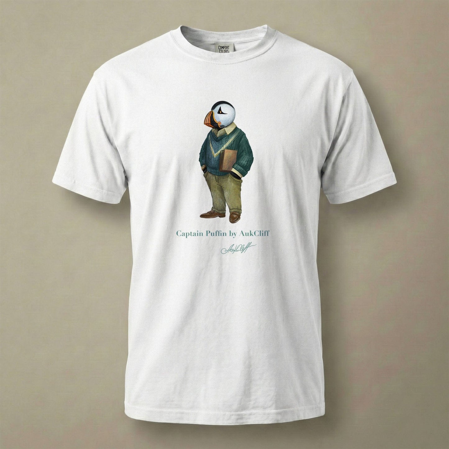 AukCliff Captain Puffin T-shirt White / S Captain Puffin™ “The Ivy League” Comfort Colors T-Shirt