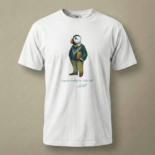 AukCliff Captain Puffin T-shirt White / S Captain Puffin™ “The Ivy League” Comfort Colors T-Shirt