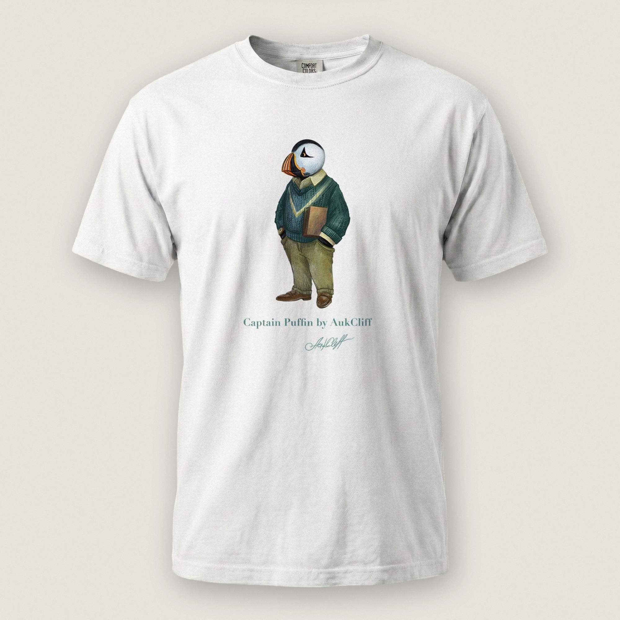 AukCliff Captain Puffin T-shirt White / S Captain Puffin™ “The Ivy League” Comfort Colors T-Shirt