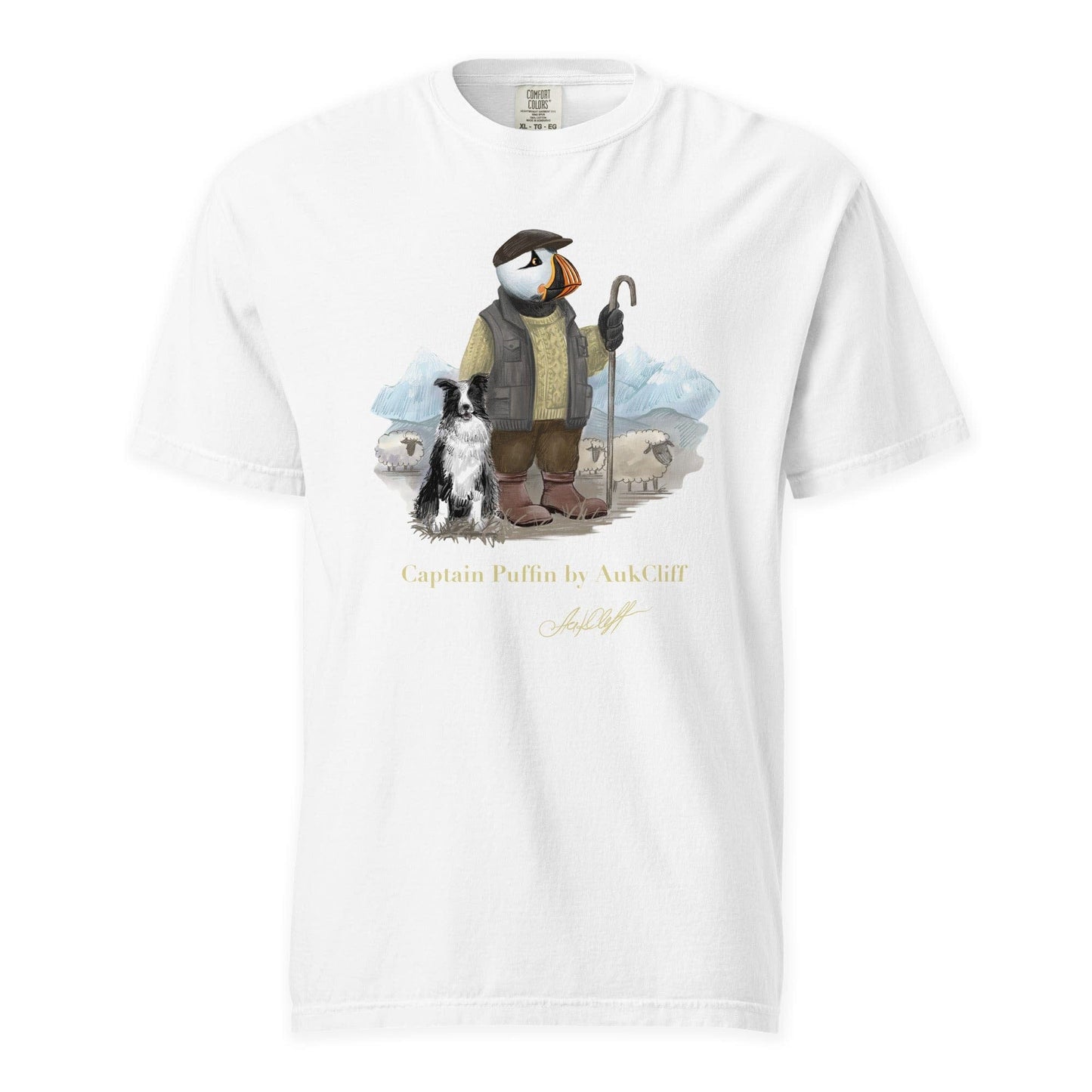 AukCliff Captain Puffin T-shirt White / S Captain Puffin™ “The Merino Farmer” Comfort Colors T-Shirt