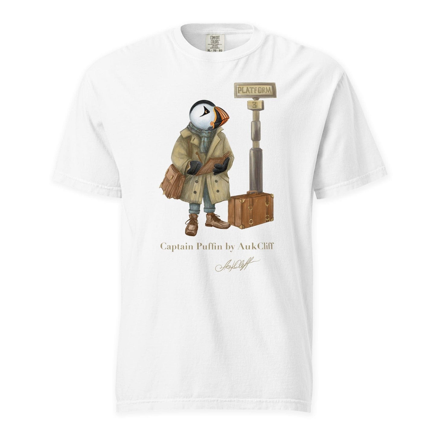 AukCliff Captain Puffin T-shirt White / S Captain Puffin™ “The Storyteller” Comfort Colors T-Shirt