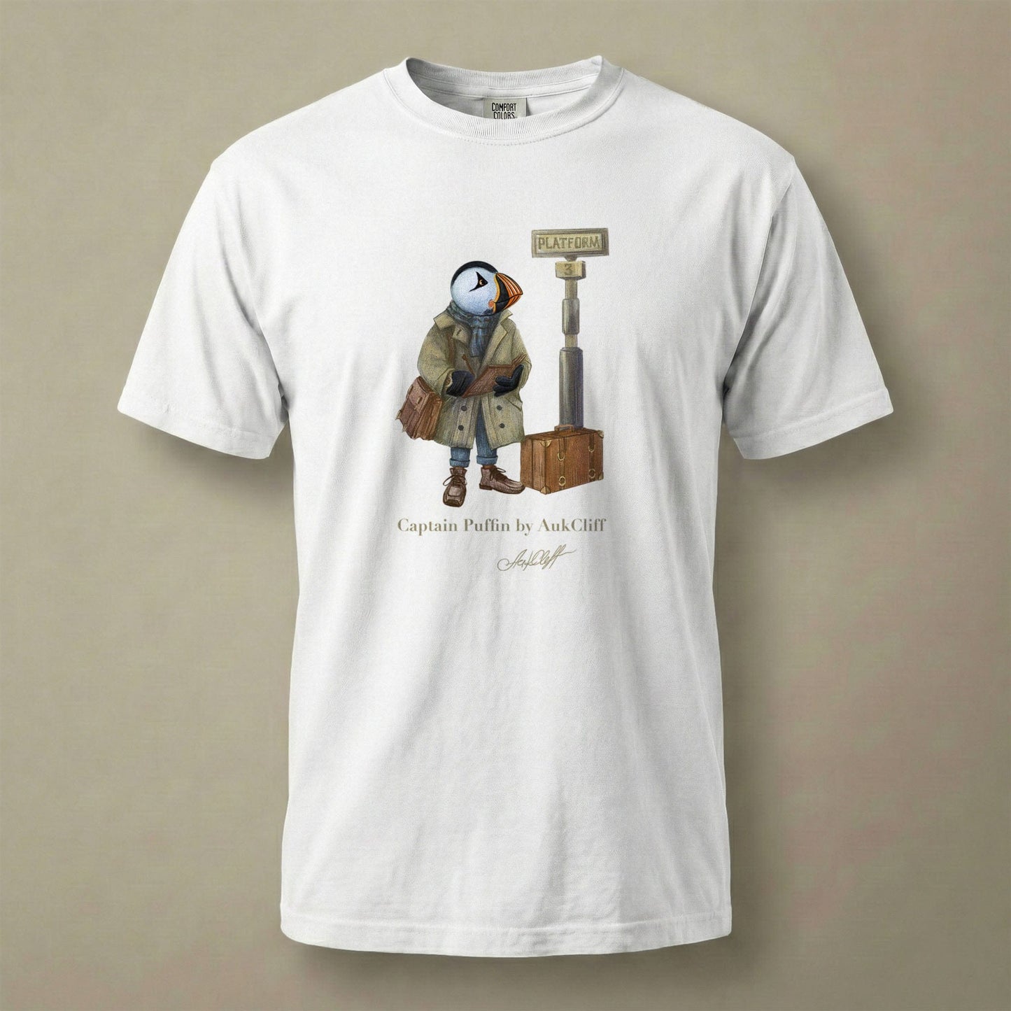 AukCliff Captain Puffin T-shirt White / S Captain Puffin™ “The Storyteller” Comfort Colors T-Shirt