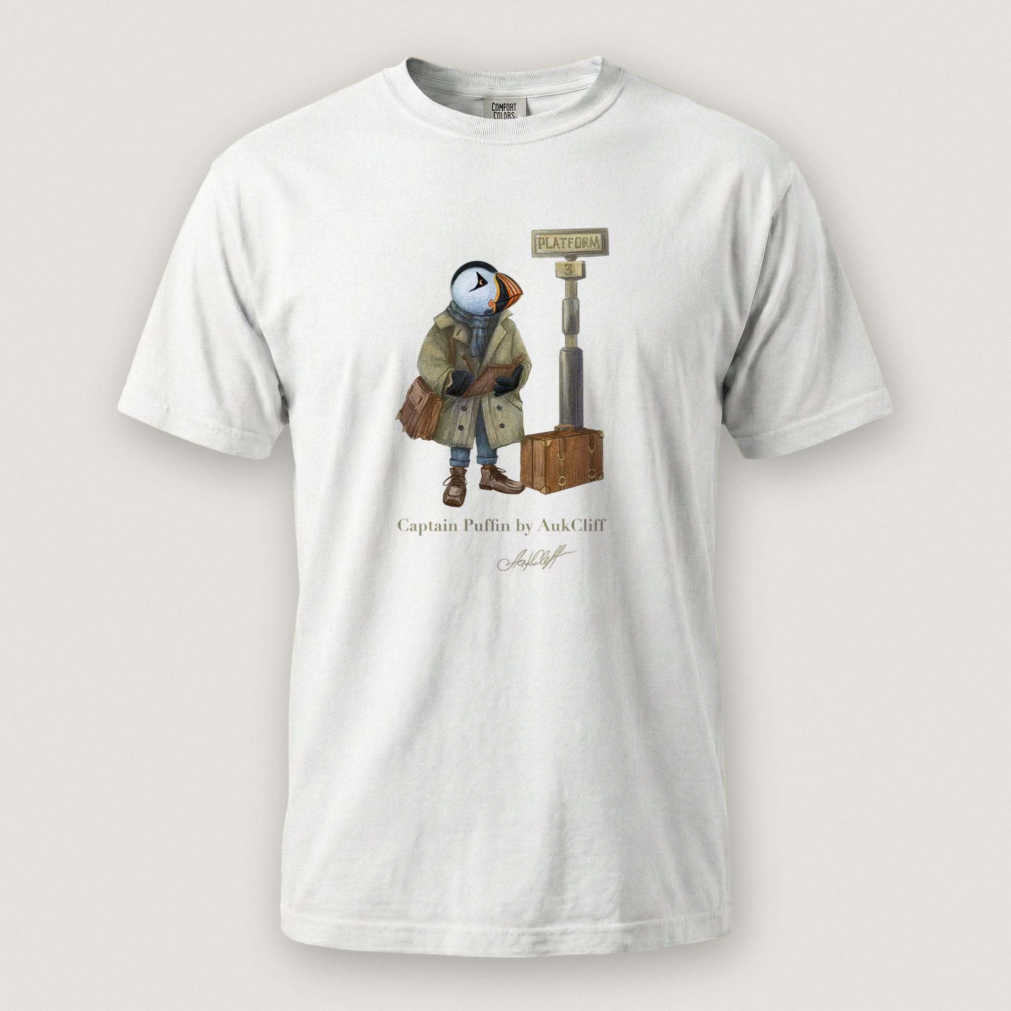 AukCliff Captain Puffin T-shirt White / S Captain Puffin™ “The Storyteller” Comfort Colors T-Shirt