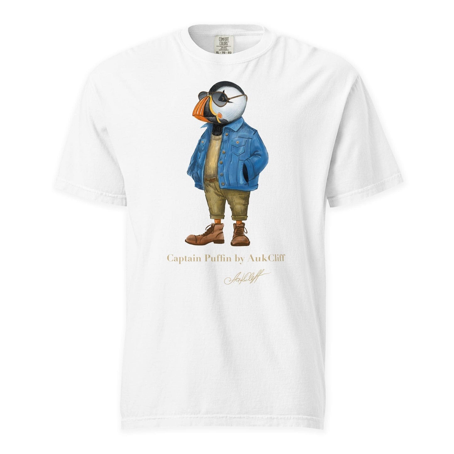 AukCliff Captain Puffin T-shirt White / S Captain Puffin™ “The Wanderer” Comfort Colors -Shirt
