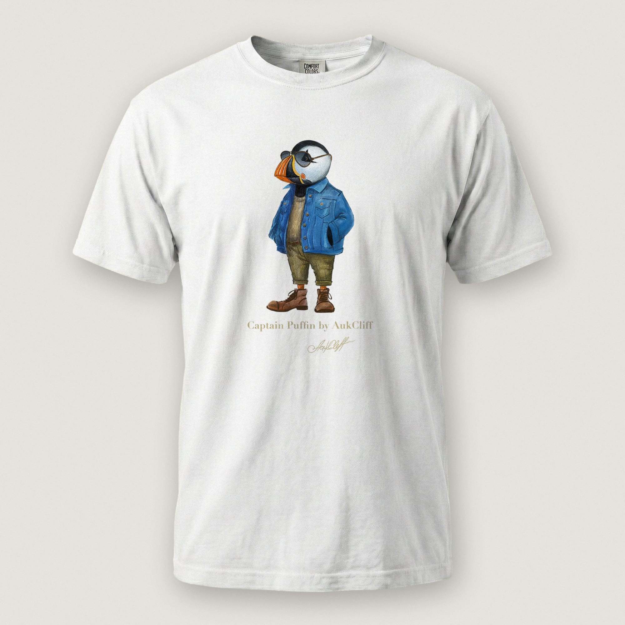 AukCliff Captain Puffin T-shirt White / S Captain Puffin™ “The Wanderer” Comfort Colors -Shirt