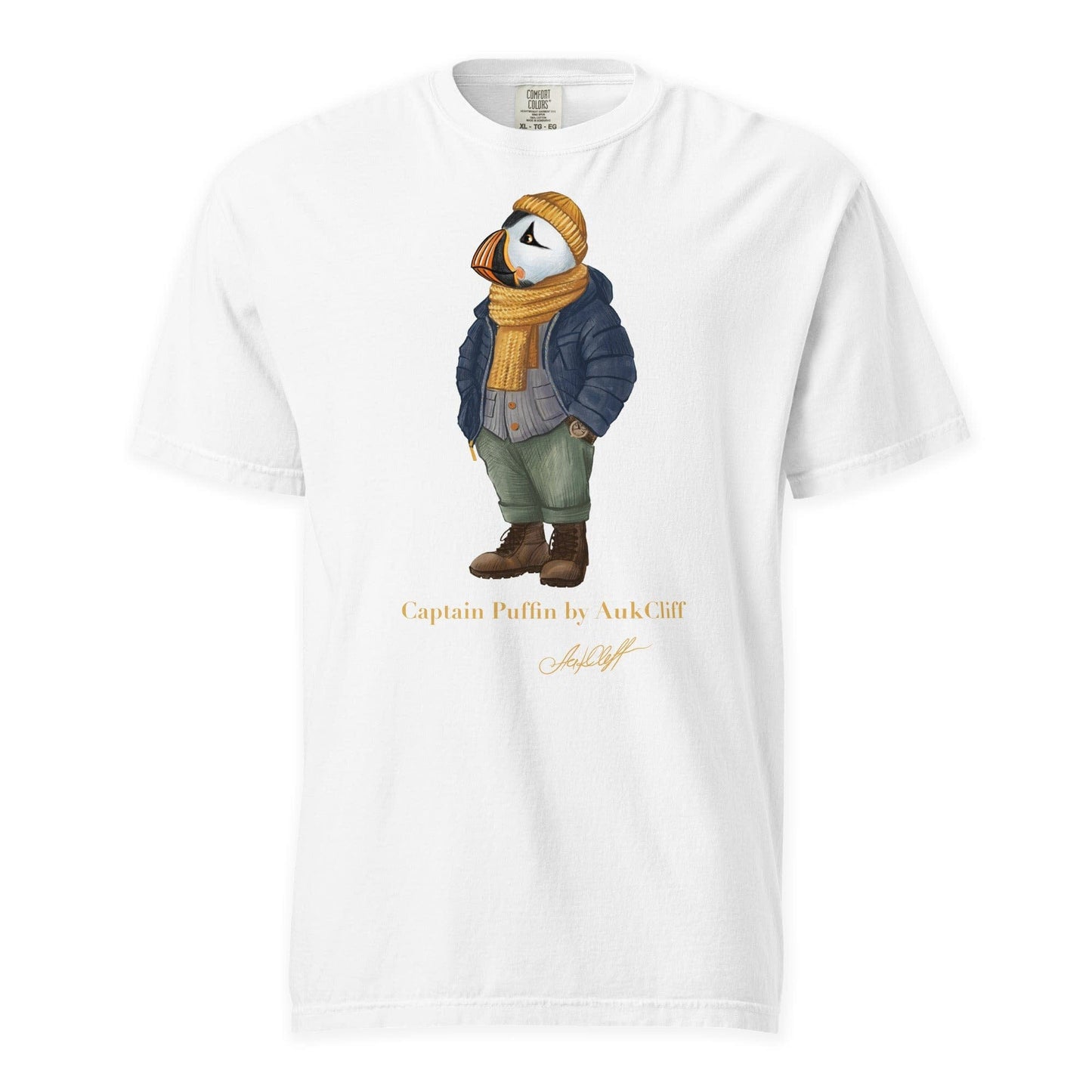 AukCliff Captain Puffin T-shirt White / S Captain Puffin™ “The Winter Wanderer” Comfort Colors T-Shirt