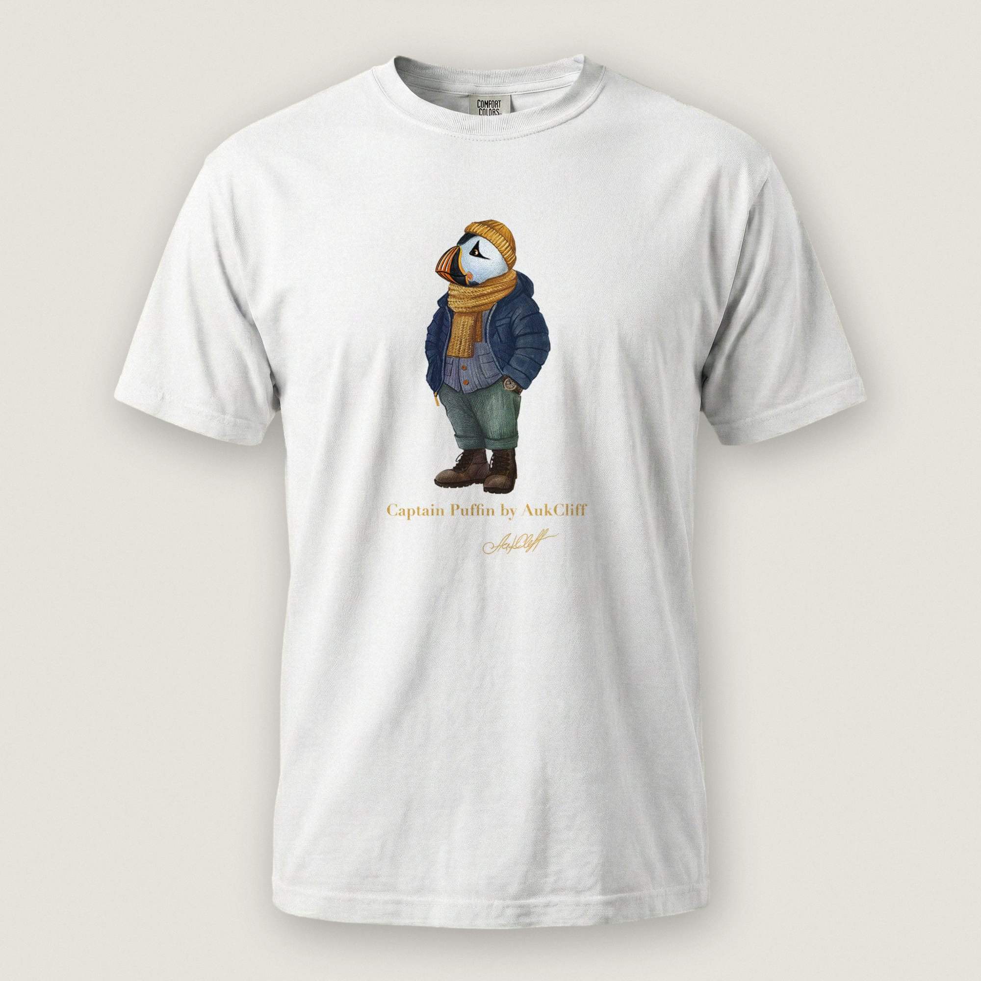 AukCliff Captain Puffin T-shirt White / S Captain Puffin™ “The Winter Wanderer” Comfort Colors T-Shirt