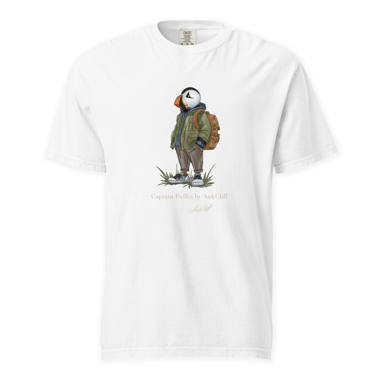 AukCliff® Captain Puffin T-shirt White / S Captain Puffin™ “Urban Hiker” Comfort Colors T-Shirt