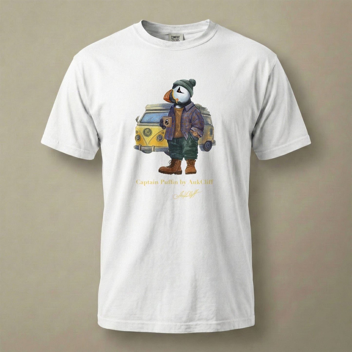 AukCliff Captain Puffin T-shirt White / S Captain Puffin™ Van Life Comfort Colors T-Shirt