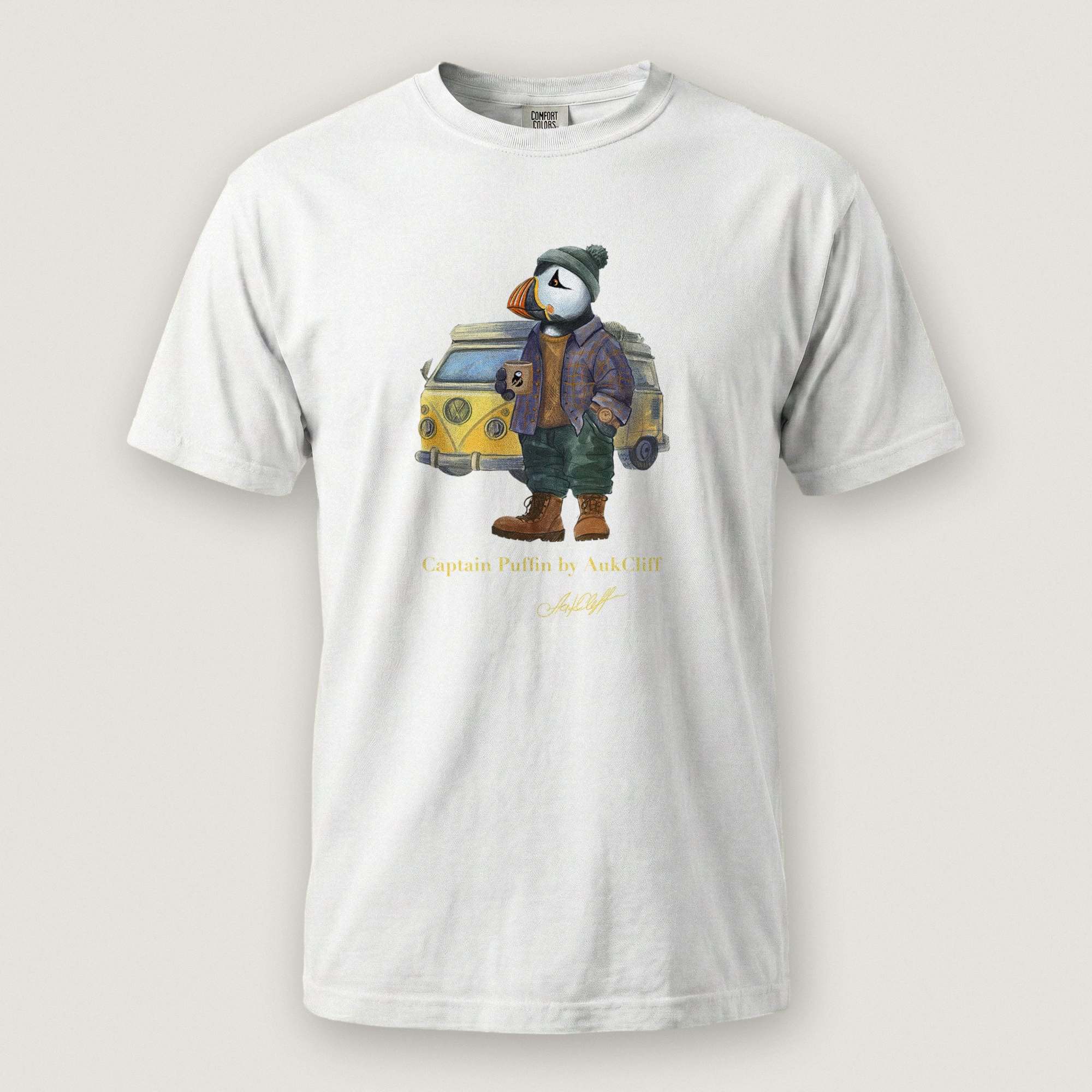 AukCliff Captain Puffin T-shirt White / S Captain Puffin™ Van Life Comfort Colors T-Shirt