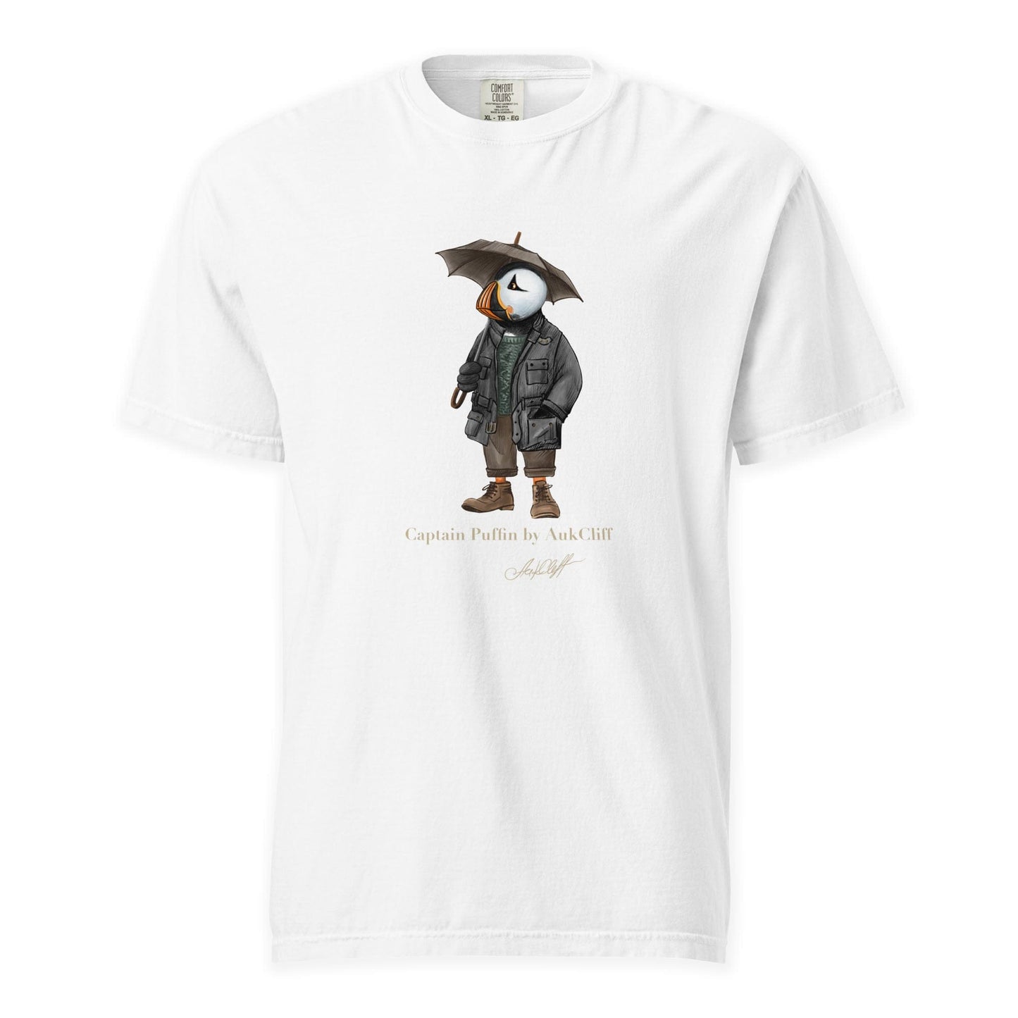 AukCliff® Captain Puffin T-shirt White / S Captain Puffin™ “Waxed Trail Rover” Comfort Colors T-Shirt