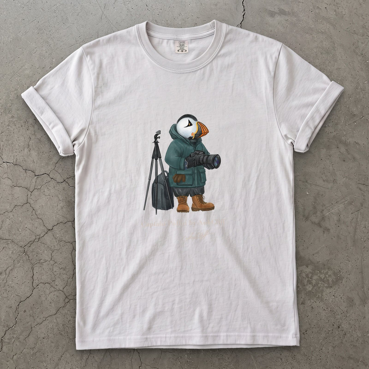 AukCliff Captain Puffin T-shirt White / S Captain Puffin™ Wildlife Photographer Comfort Colors T-Shirt