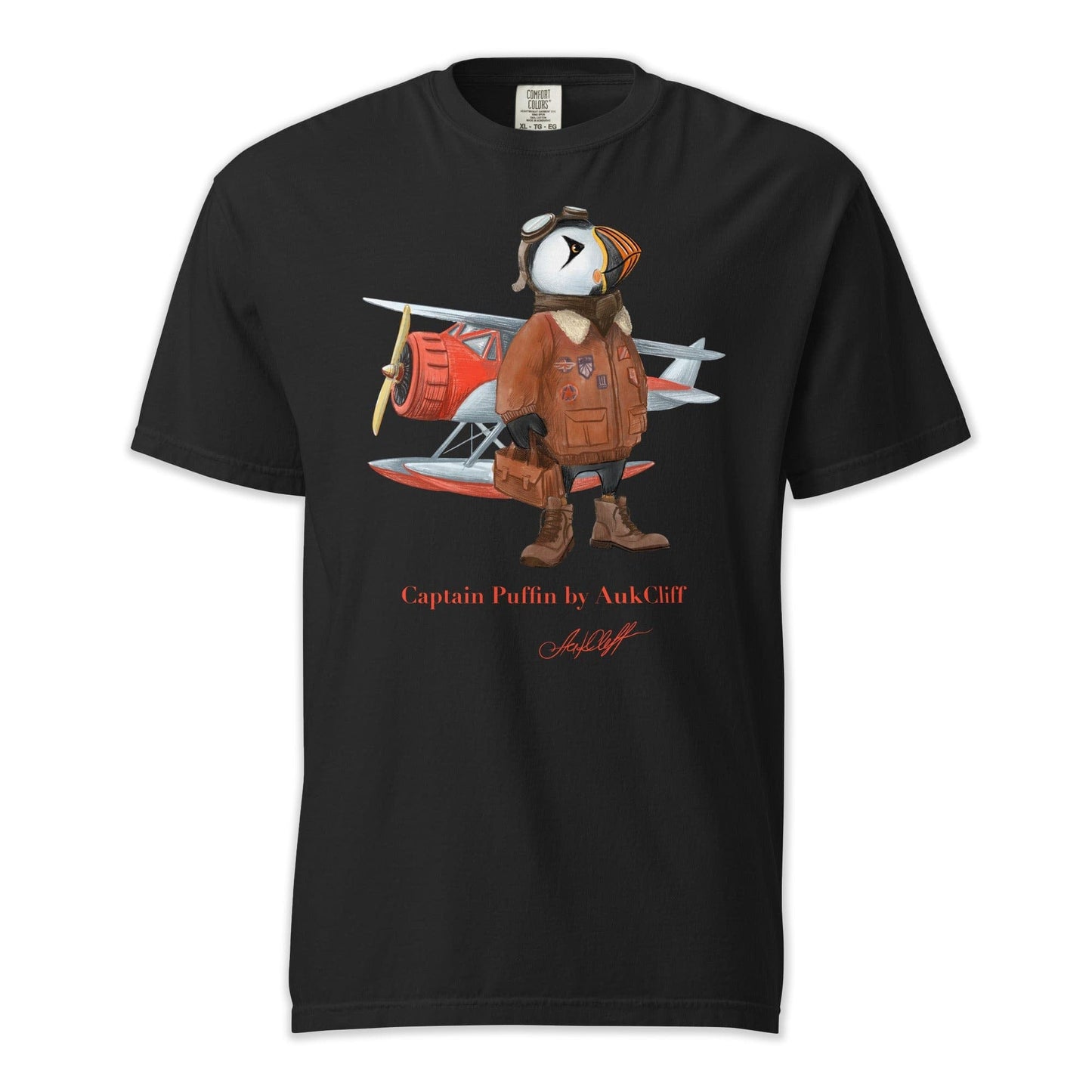 AukCliff Comfort Colors Graphic Tee Black / S Captain Puffin™ Bush Pilot Comfort Colors T-Shirt