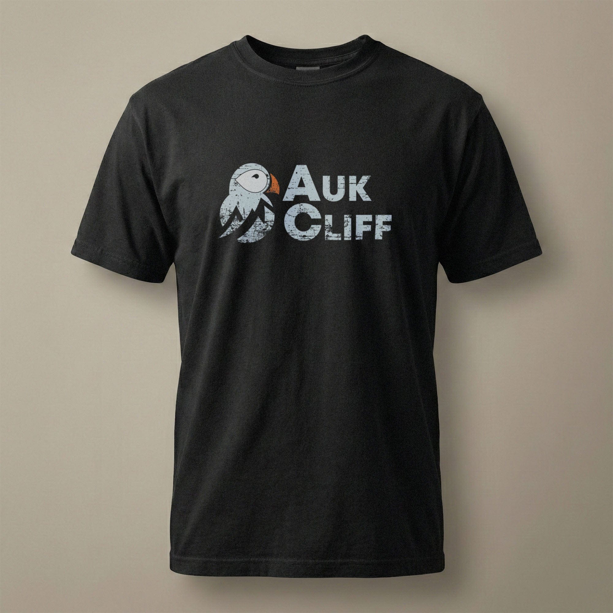 AukCliff Comfort Colors Graphic Tee Black / S Distressed Puffin Logo Comfort Colors T-Shirt