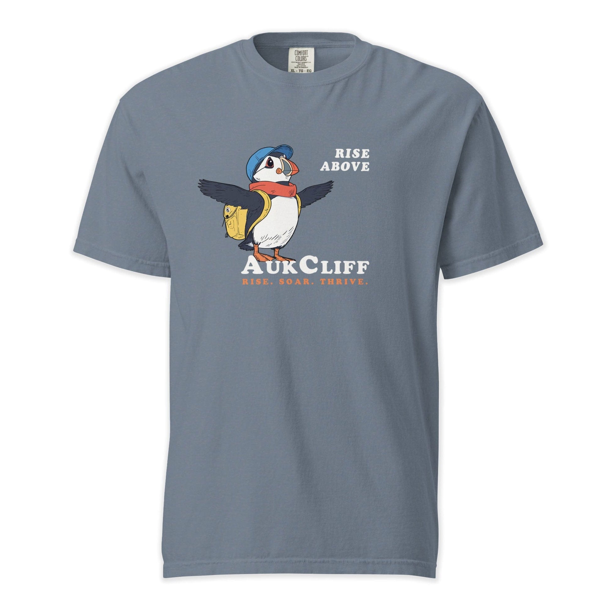 AukCliff Comfort Colors Graphic Tee Blue Jean / S AukCliff "Rise Above" Comfort Colors T-shirt