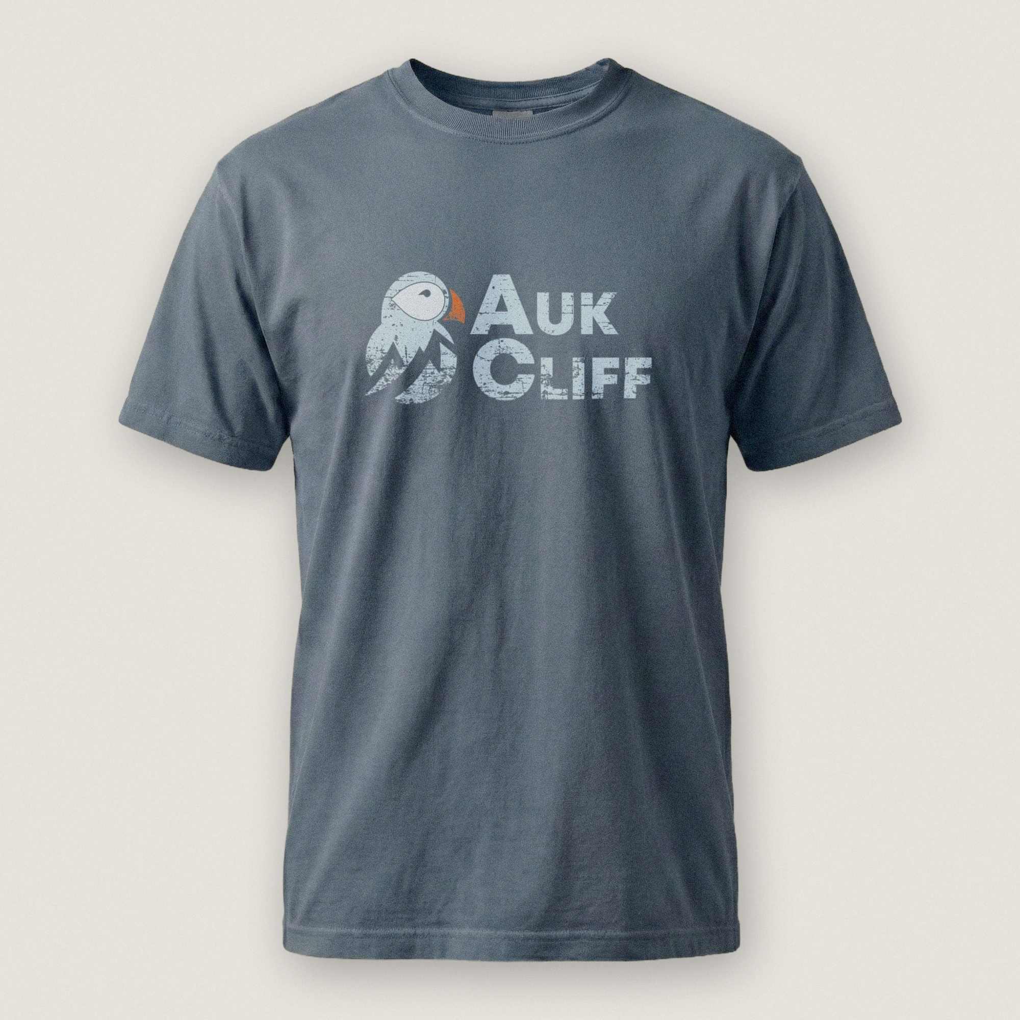 AukCliff Comfort Colors Graphic Tee Blue Jean / S Distressed Puffin Logo Comfort Colors T-Shirt