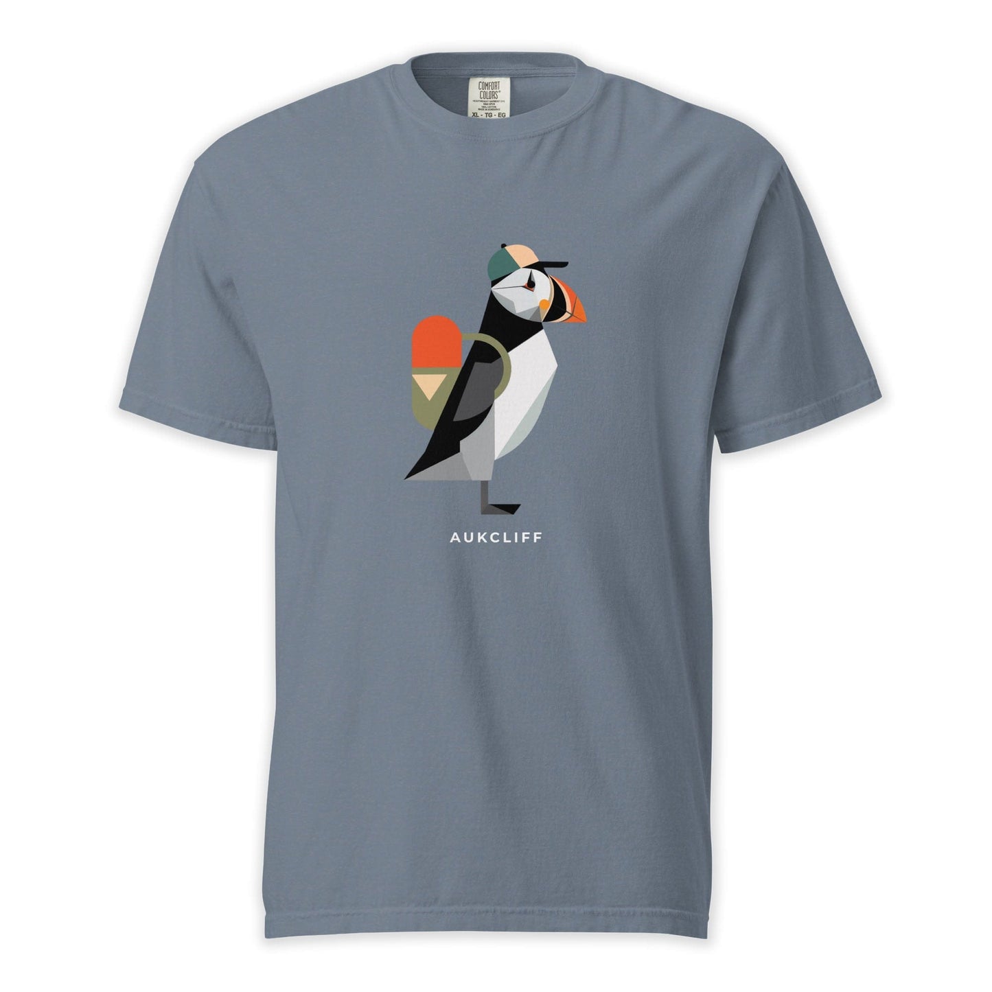 AukCliff® Comfort Colors Graphic Tee Blue Jean / S Geometric Puffin Trekker T-shirt