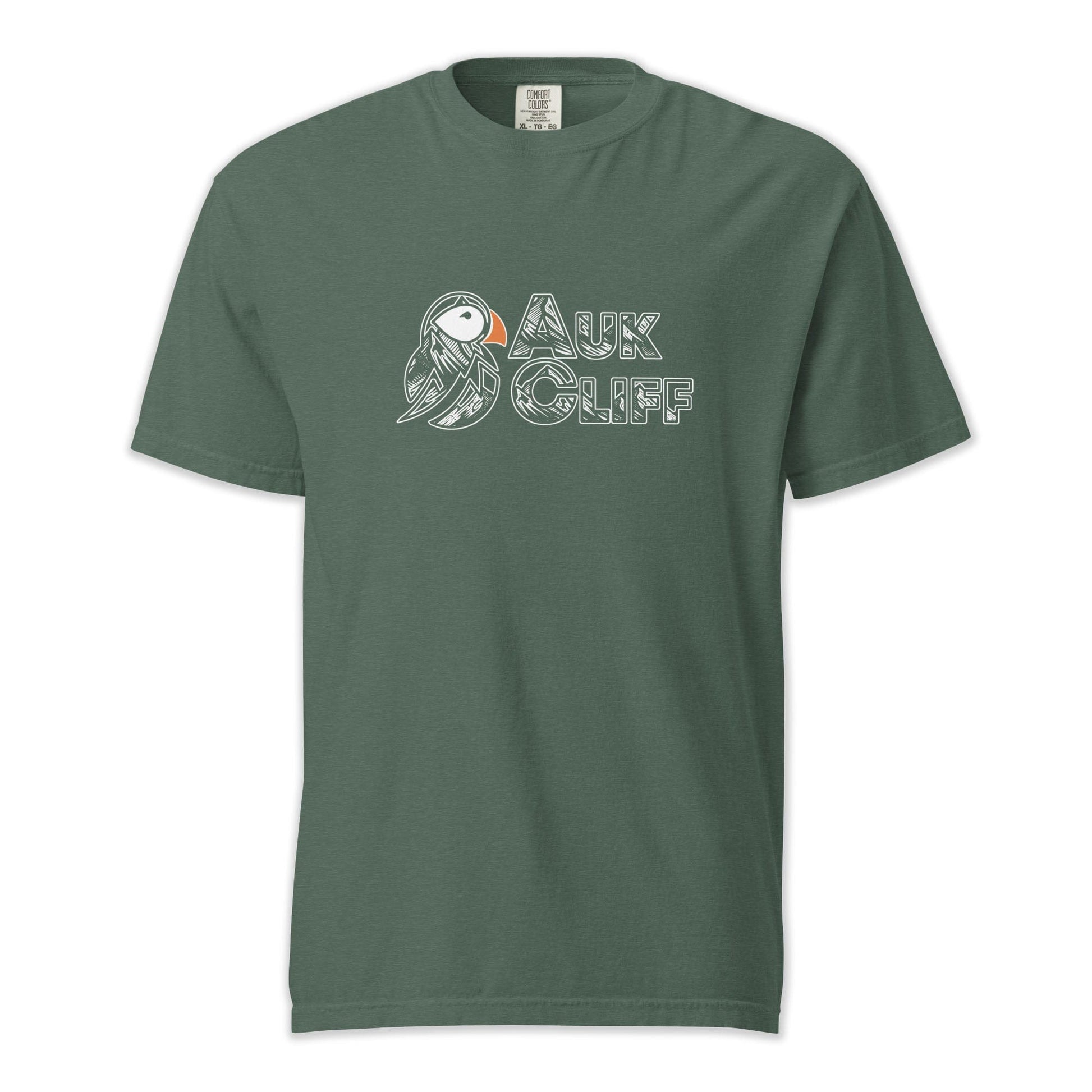 AukCliff Comfort Colors Graphic Tee Blue Spruce / S Mono Puffin Logo Comfort Colors T-Shirt