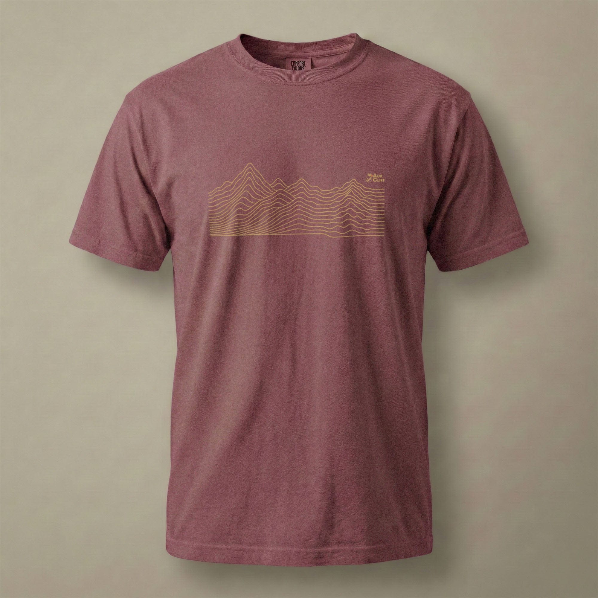AukCliff Comfort Colors Graphic Tee Brick / S Abstract Ridge Line Mountain Comfort Colors T-Shirt