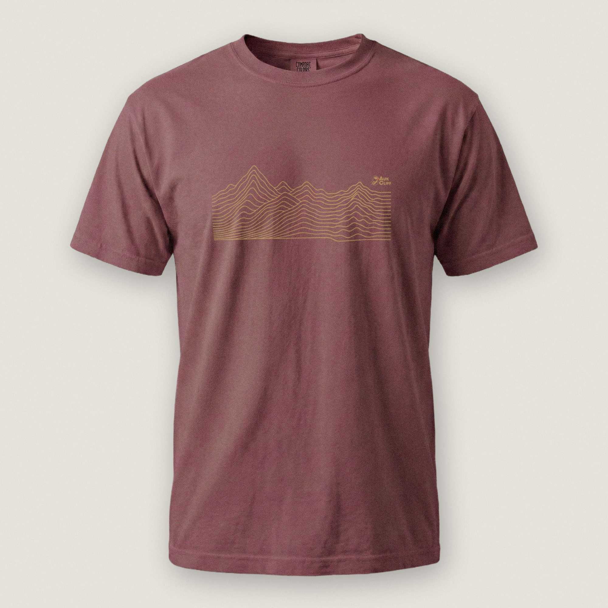 AukCliff Comfort Colors Graphic Tee Brick / S Abstract Ridge Line Mountain Comfort Colors T-Shirt