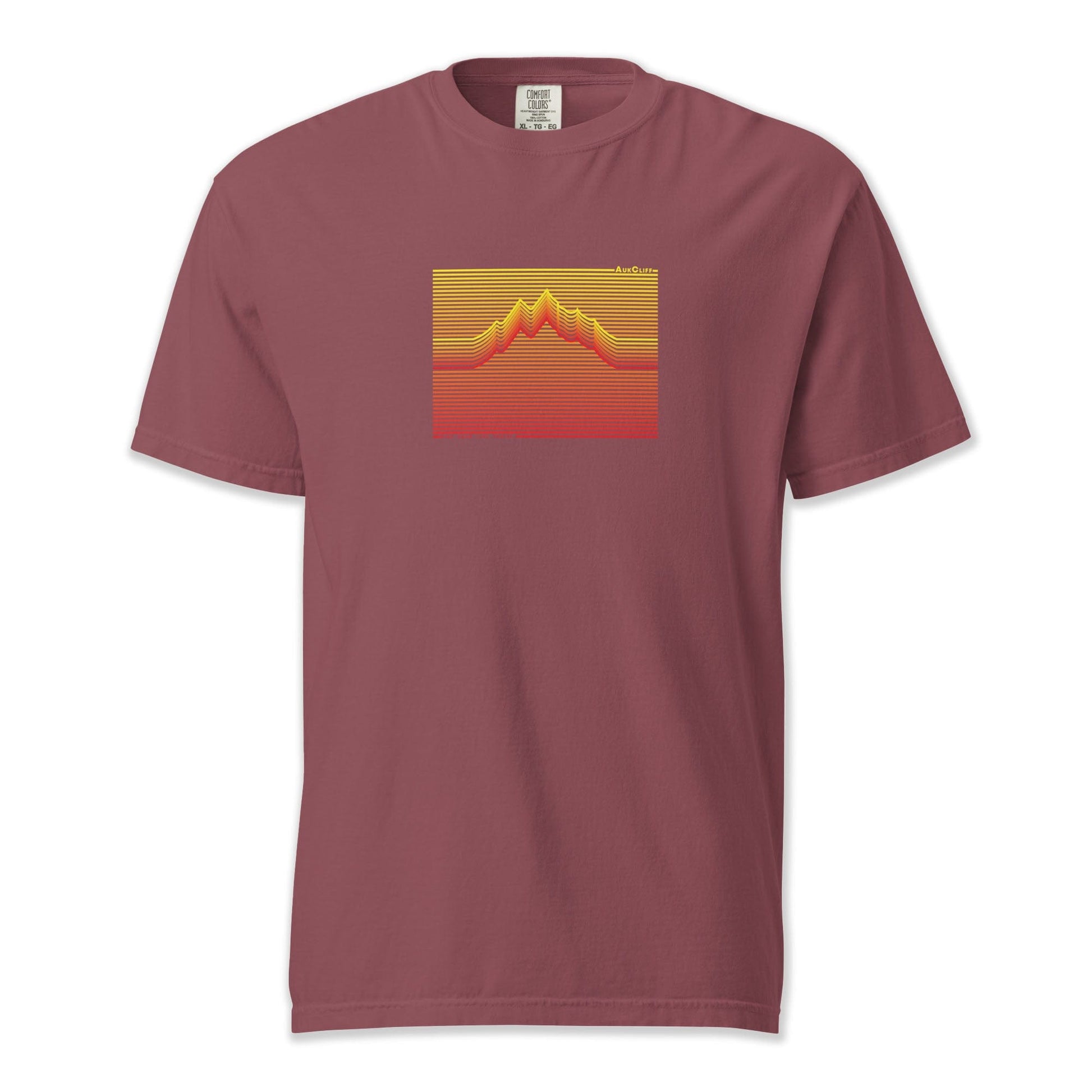 AukCliff Comfort Colors Graphic Tee Brick / S AukCliff Retro Mountain Wave Comfort Colors T-shirt
