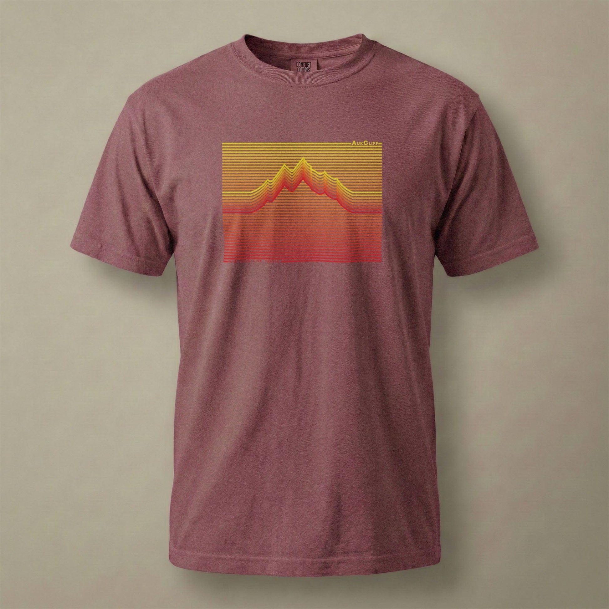 AukCliff Comfort Colors Graphic Tee Brick / S AukCliff® Retro Mountain Wave Comfort Colors T-shirt
