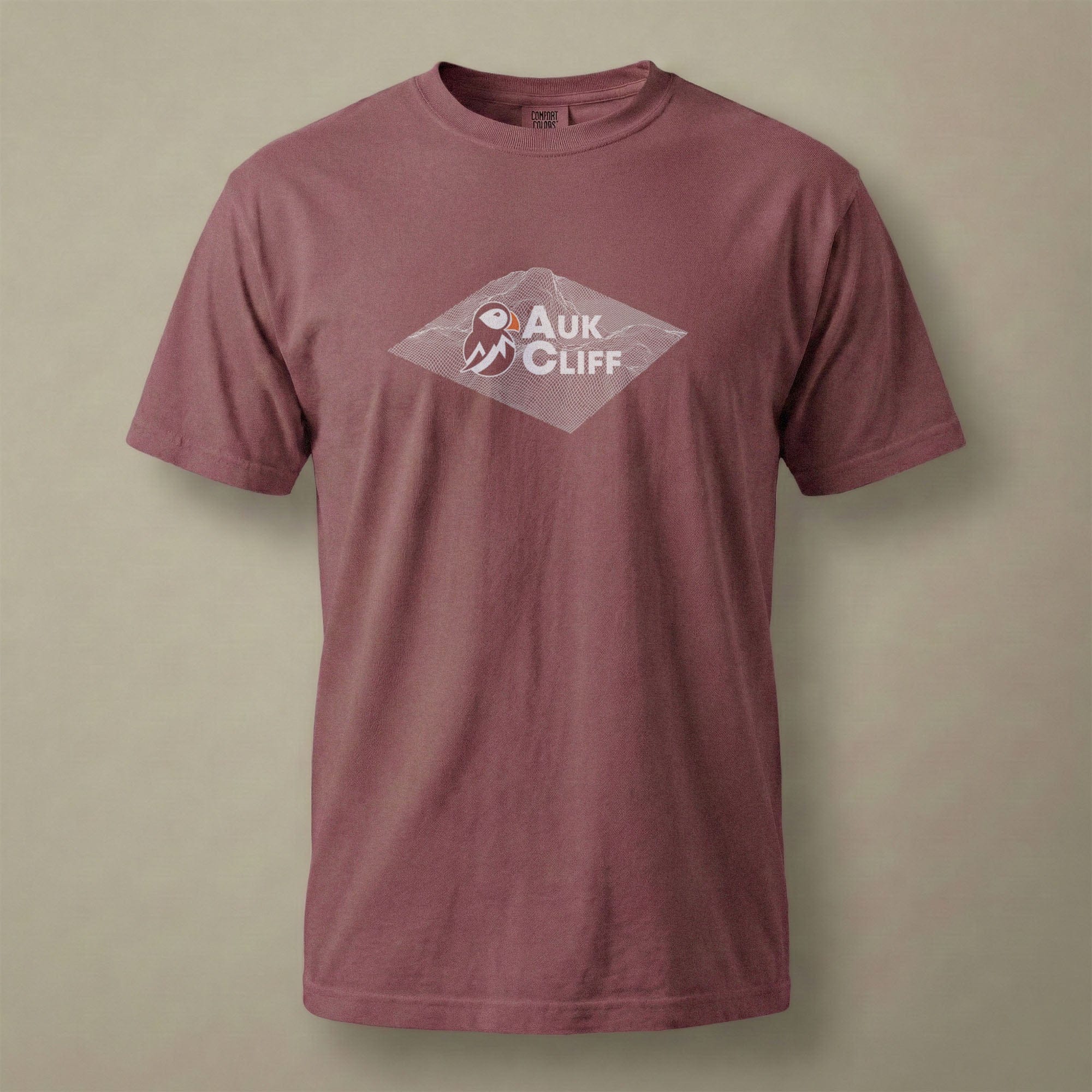AukCliff Comfort Colors Graphic Tee Brick / S AukCliff® Topographic Logo Comfort Colors T-Shirt