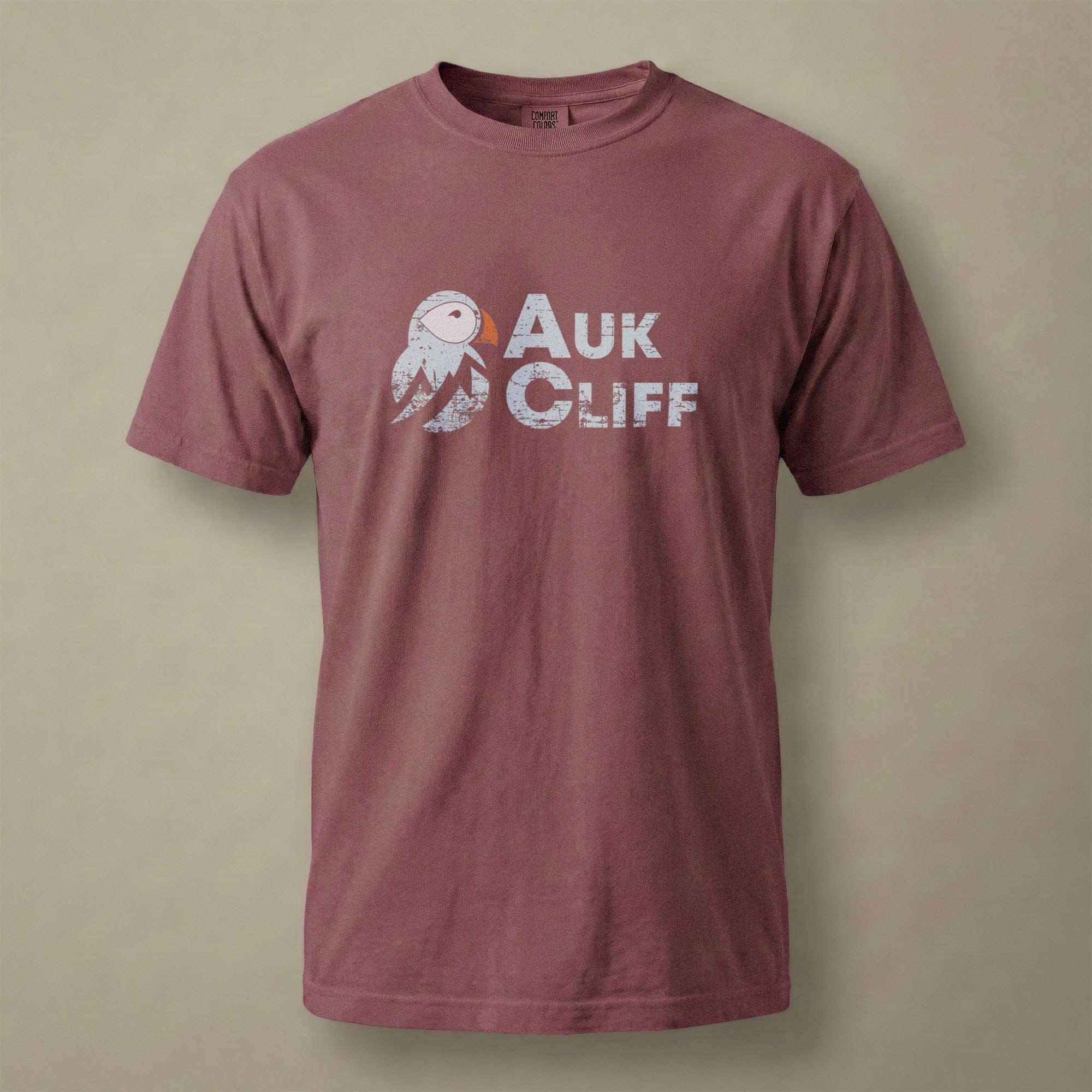 AukCliff Comfort Colors Graphic Tee Brick / S Distressed Puffin Logo Comfort Colors T-Shirt