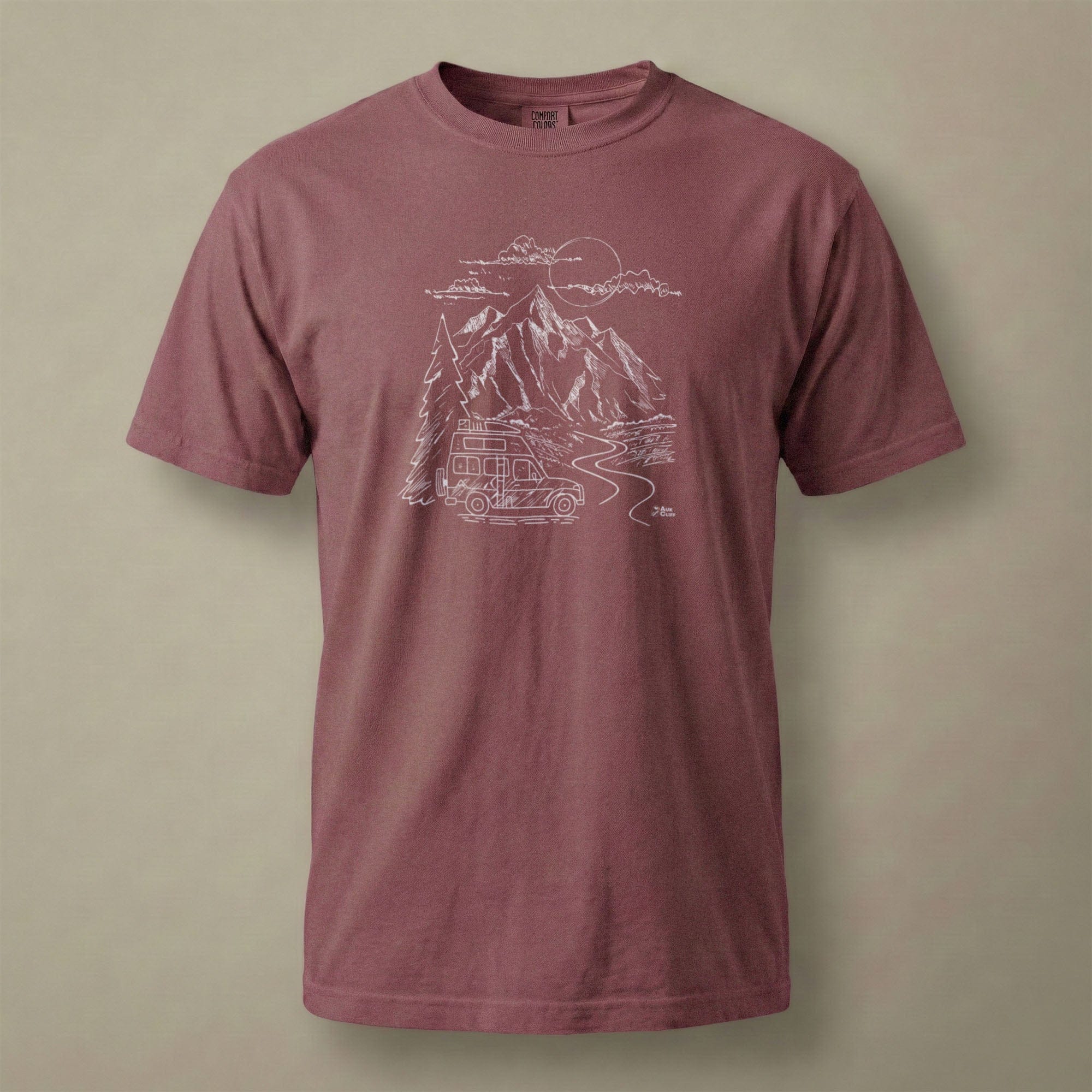 AukCliff Comfort Colors Graphic Tee Brick / S Mountain Vanlife Comfort Colors T-Shirt