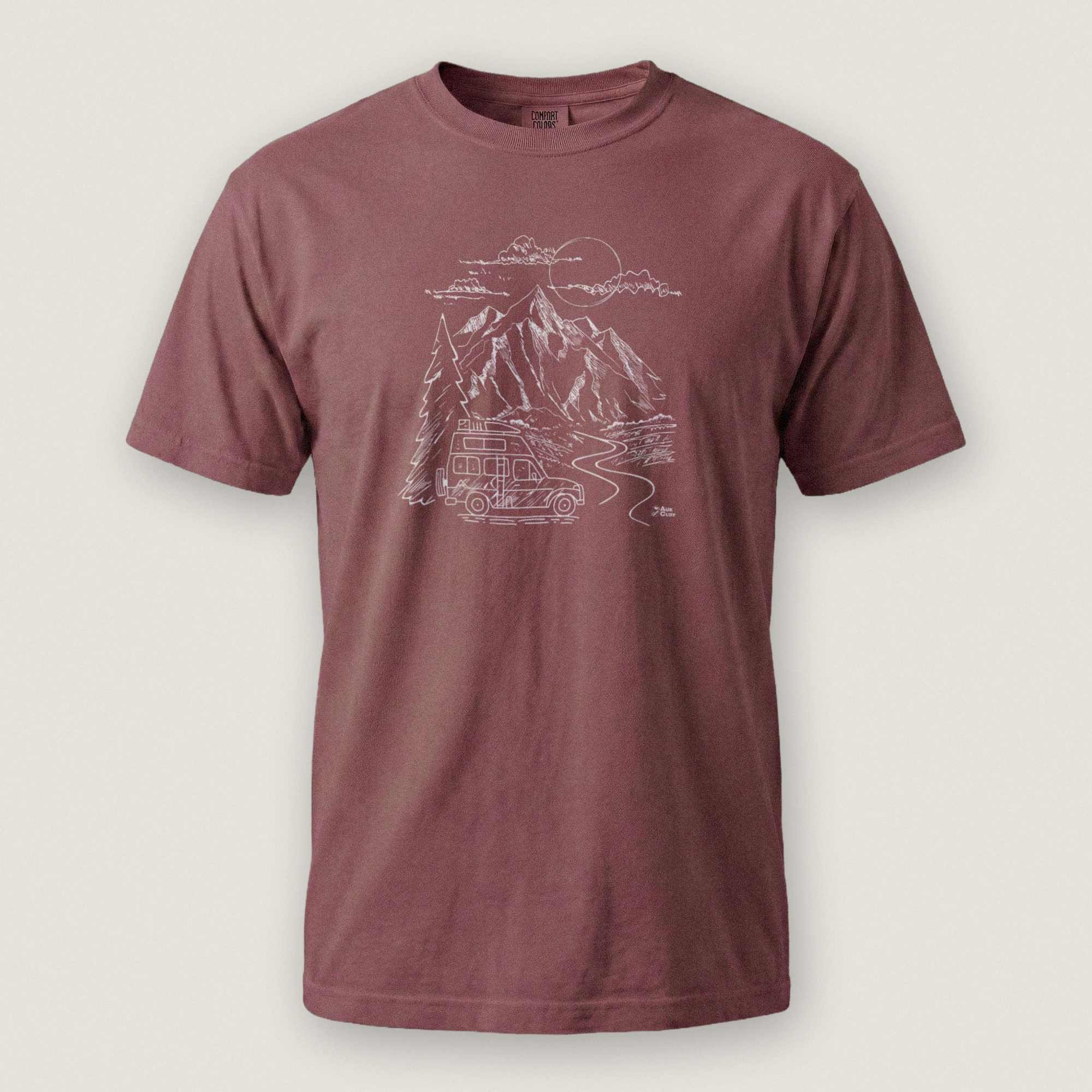 AukCliff Comfort Colors Graphic Tee Brick / S Mountain Vanlife Comfort Colors T-Shirt