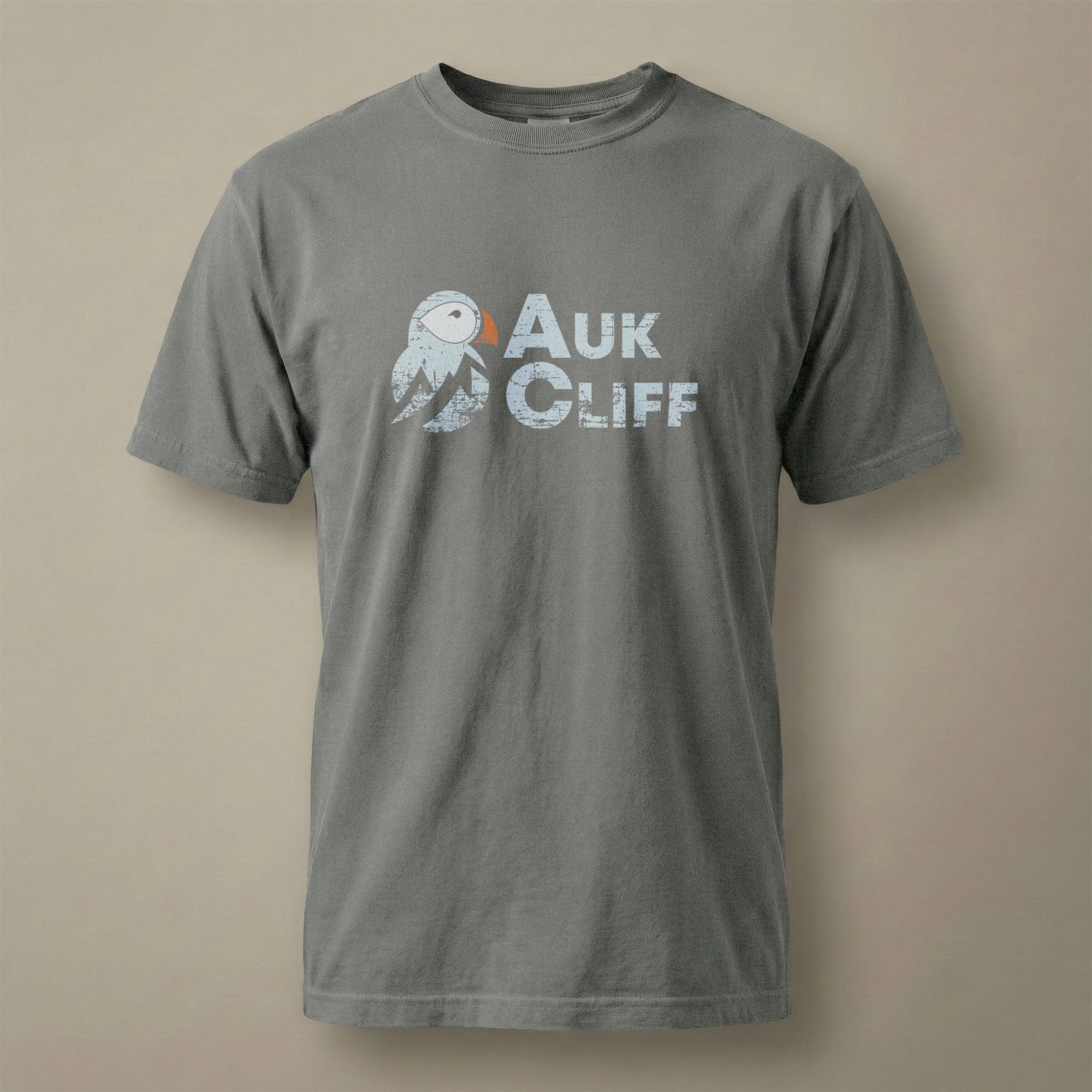 AukCliff Comfort Colors Graphic Tee Grey / S Distressed Puffin Logo Comfort Colors T-Shirt