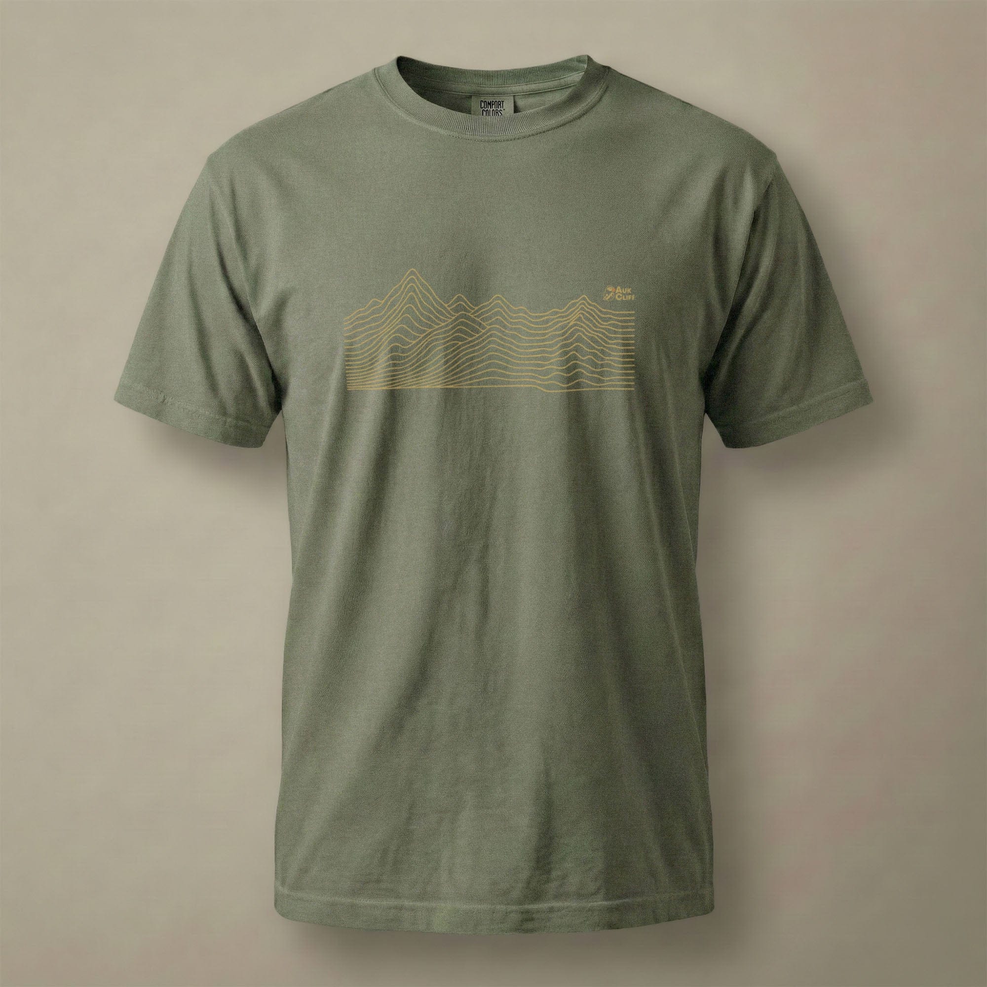 AukCliff Comfort Colors Graphic Tee Moss / S Abstract Ridge Line Mountain Comfort Colors T-Shirt