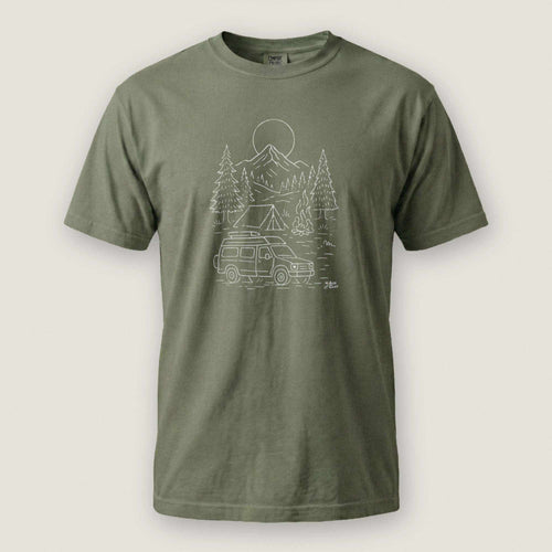 AukCliff Comfort Colors Graphic Tee Moss / S Alpine Camp Van Comfort Colors T-Shirt