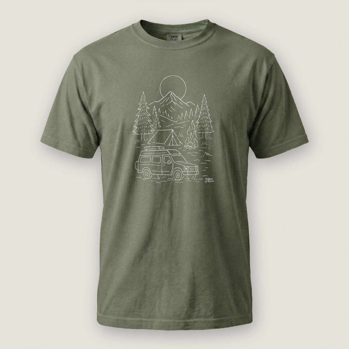 AukCliff Comfort Colors Graphic Tee Moss / S Alpine Camp Van Comfort Colors T-Shirt