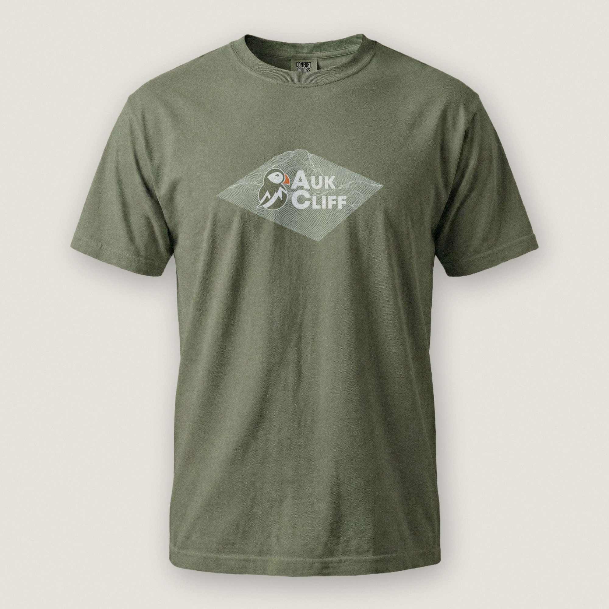 AukCliff Comfort Colors Graphic Tee Moss / S AukCliff® Topographic Logo Comfort Colors T-Shirt