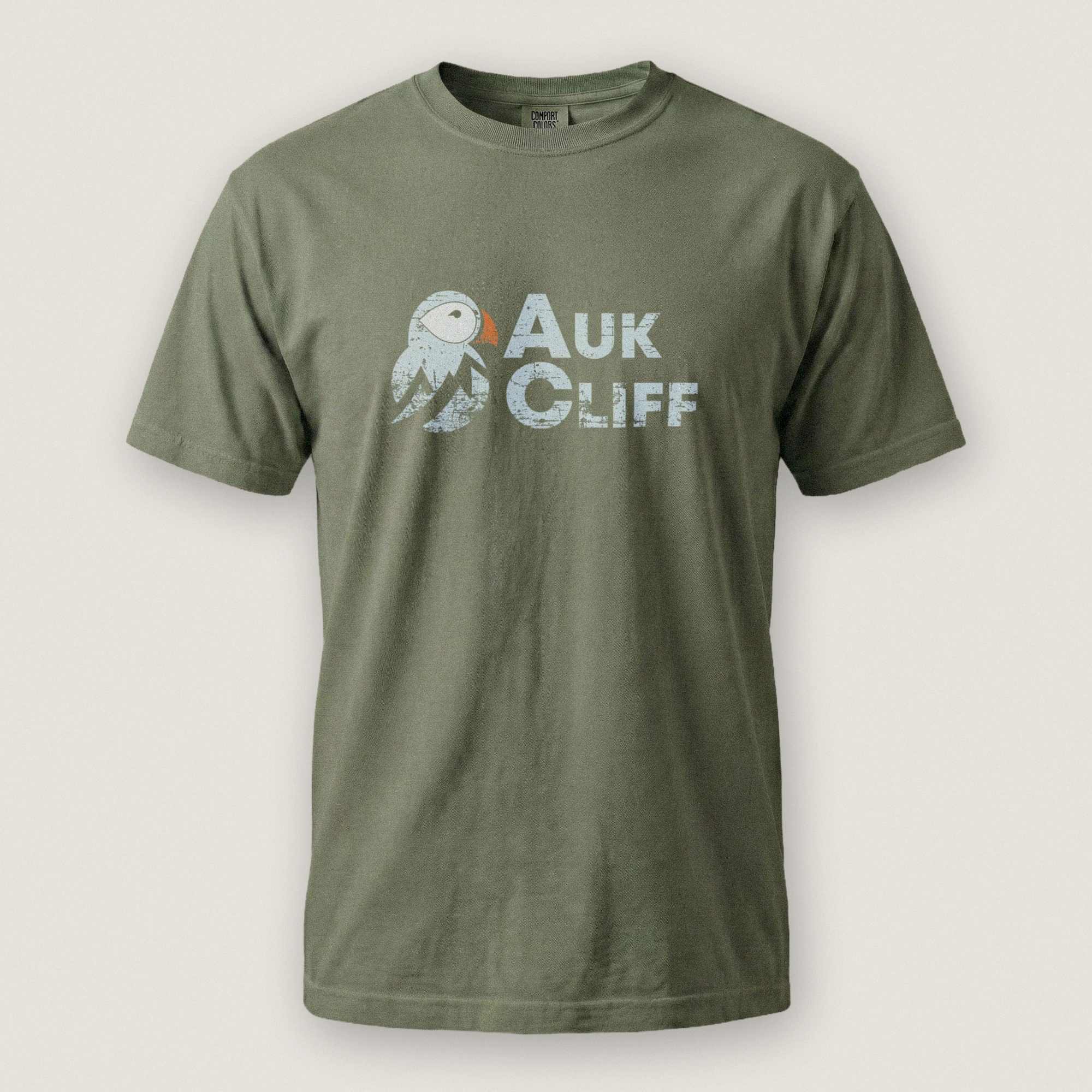 AukCliff Comfort Colors Graphic Tee Moss / S Distressed Puffin Logo Comfort Colors T-Shirt