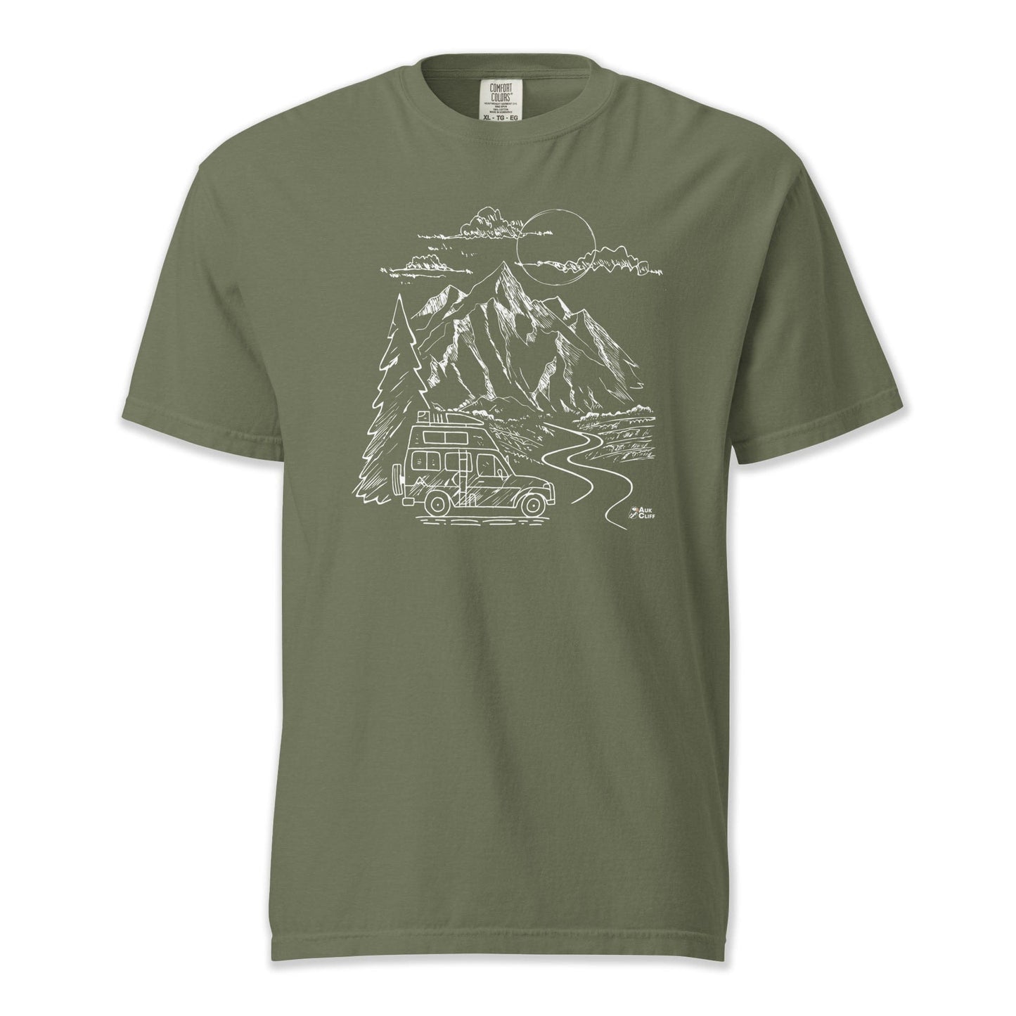 AukCliff Comfort Colors Graphic Tee Moss / S Mountain Vanlife Comfort Colors T-Shirt