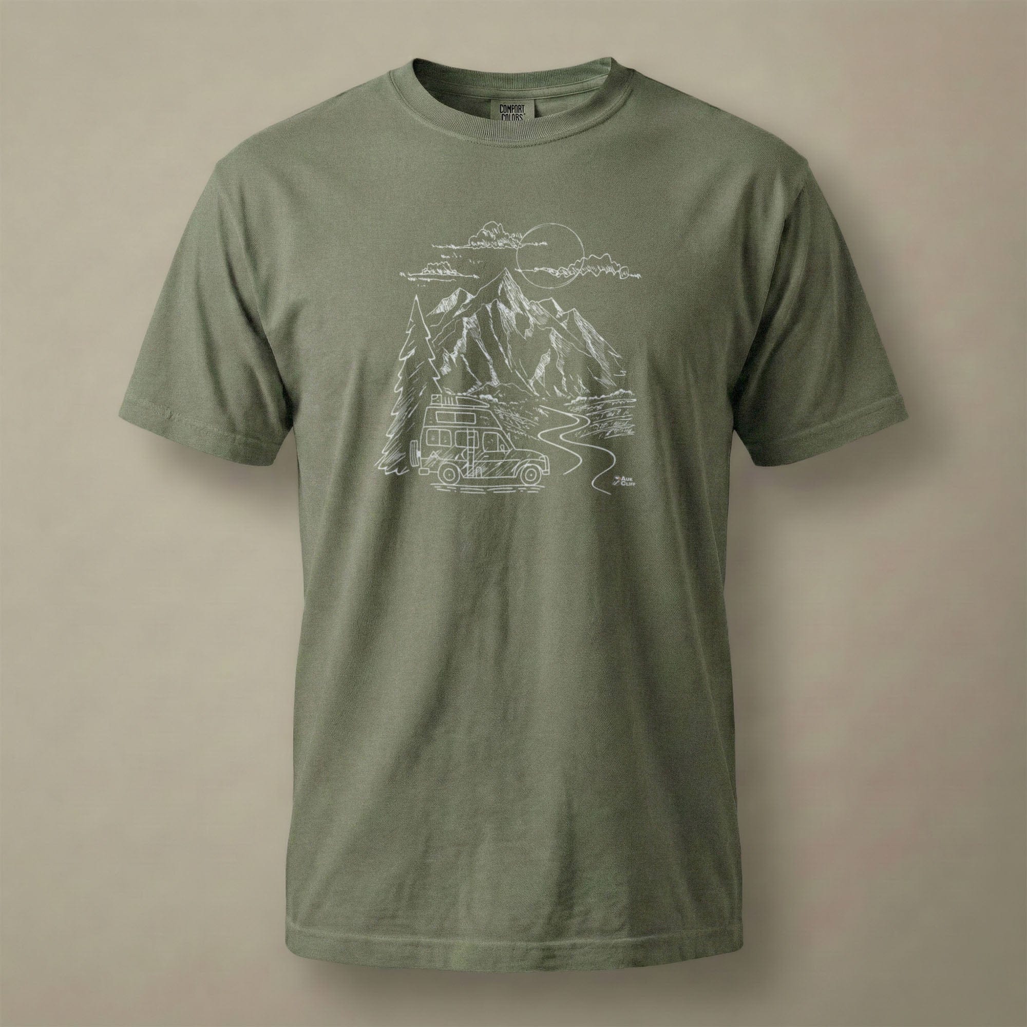 AukCliff Comfort Colors Graphic Tee Moss / S Mountain Vanlife Comfort Colors T-Shirt