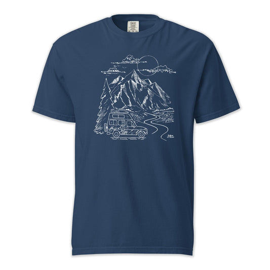 AukCliff Comfort Colors Graphic Tee Mountain Vanlife Comfort Colors T-Shirt